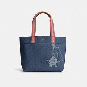 Rare! Coach Signature Denim Collection Large Tote Handbag